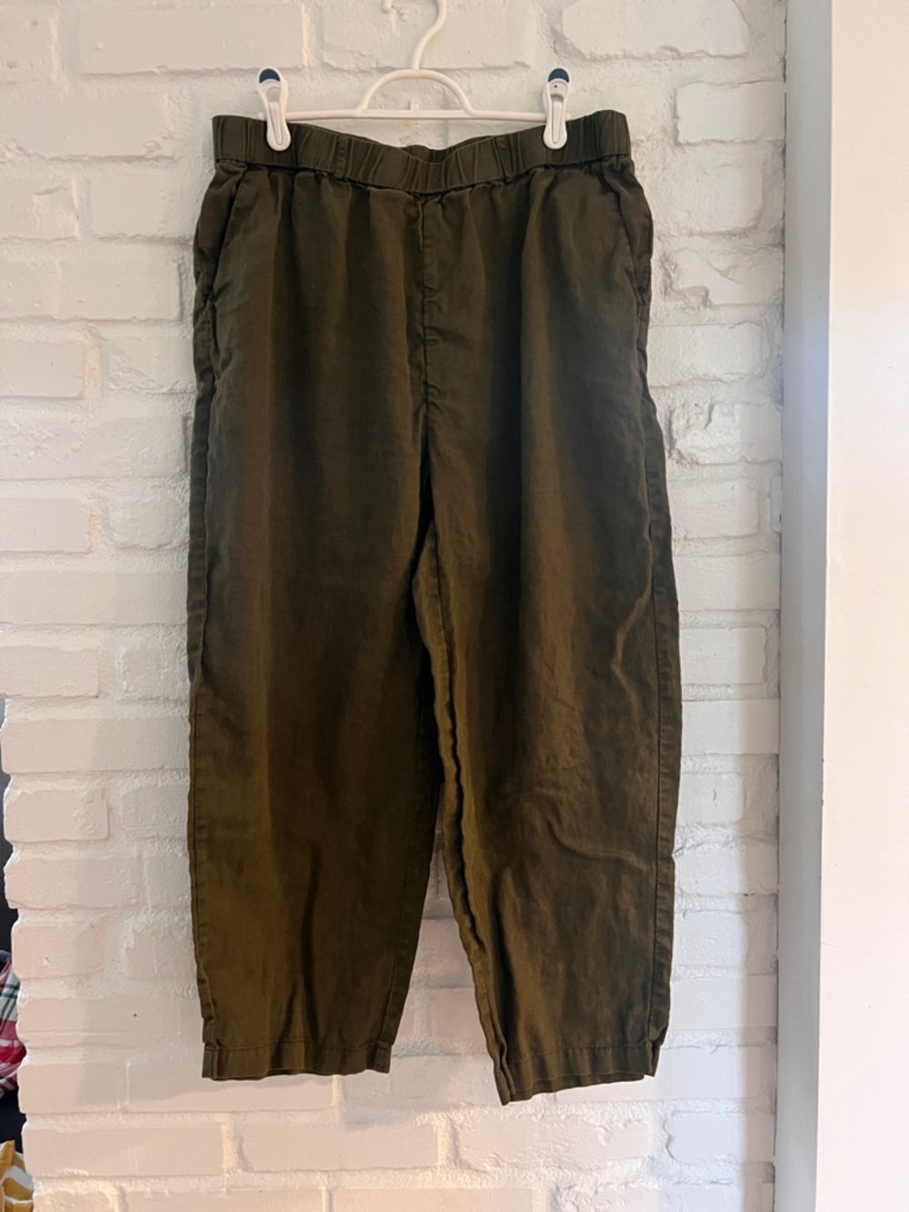 Quince Olive Green Casual Chinos for Women